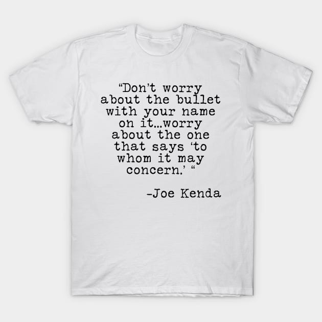 Lieutenant Kenda Says...-bk T-Shirt by Ladycharger08